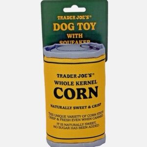 NWT Trader Joe’s Can of Corn Dog Toy Squeaker Iconic Design Rare Soft LE